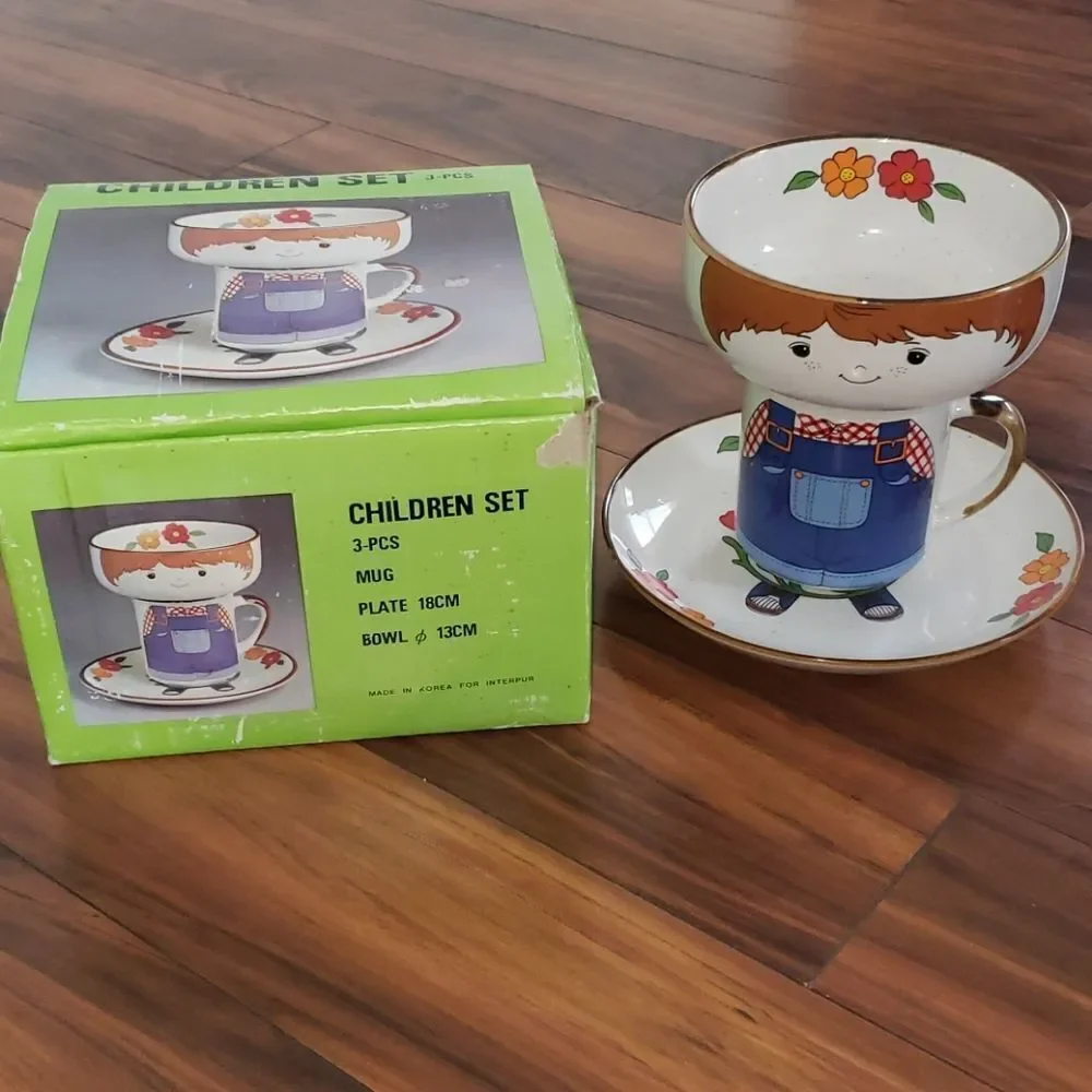 Vintage 70s/80s Child Teacup Bowl & Saucer Set